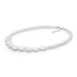Colier perle naturale baroque si argint 44 cm DiAmanti 232-36-G (Argint 925‰ 1,5 g.)